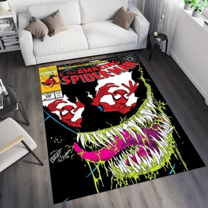 Venom Rug,Spiderman Rug,Themed Rug,Fantastic Rug,Area Rug,Kids Rug,Colorful Rug,Sci-Fi Rug,Marvel Rug,Gift For Him,Unique Rug,Bestseller
