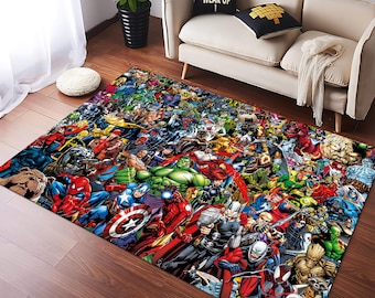 Marvel,Tapis personnages Marvel,Tapis de film,Tapis fantastique,Décoration de film,Tapis coloré,Tapis Hypebeast,Tapis unique,Tapis décoratif,Tapis pour chambre d'enfant,Cadeaux pour lui