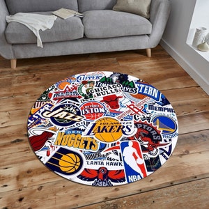 Basketball Rug,Nba Team Rug,Boys Room Rug,Sport Rug,Round Rug,Custom Rug,Hypebeast Rug,Area Rug,Personalized Rug,Unique Rug,Gift For Him image 3