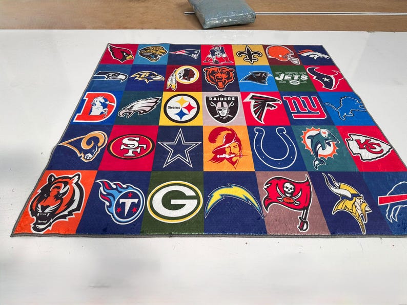 American Football Team Rug,Football Rug,Sport Rug,Boys Room Rug,Custom Rug,Hypebeast Rug,Area Rug,Personalized Rug,Unique Rug,Gift For Him image 3