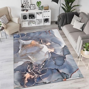 Gray Rug, Gray Marble Rug, Marble Rug, Pattern Rug, Modern Rug, Marble Decor, Area Rug, Aesthetic Rug, Rugs forLiving Room, Gifts For Him