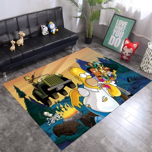 The Simpsons,Simpsons Rug,Funny Rug,Colorful Rug,Unique Rug Rug,Fantastic Rug,Legend Rug,Anime Decor,Custom Rug,Anime Rug,Area Rug,Gifts