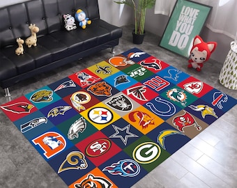 Tappeto con squadra di football americano, tappeto da football, tappeto sportivo, tappeto per cameretta ragazzi, tappeto personalizzato, tappeto Hypebeast, tappeto, tappeto personalizzato, tappeto unico, regalo per lui