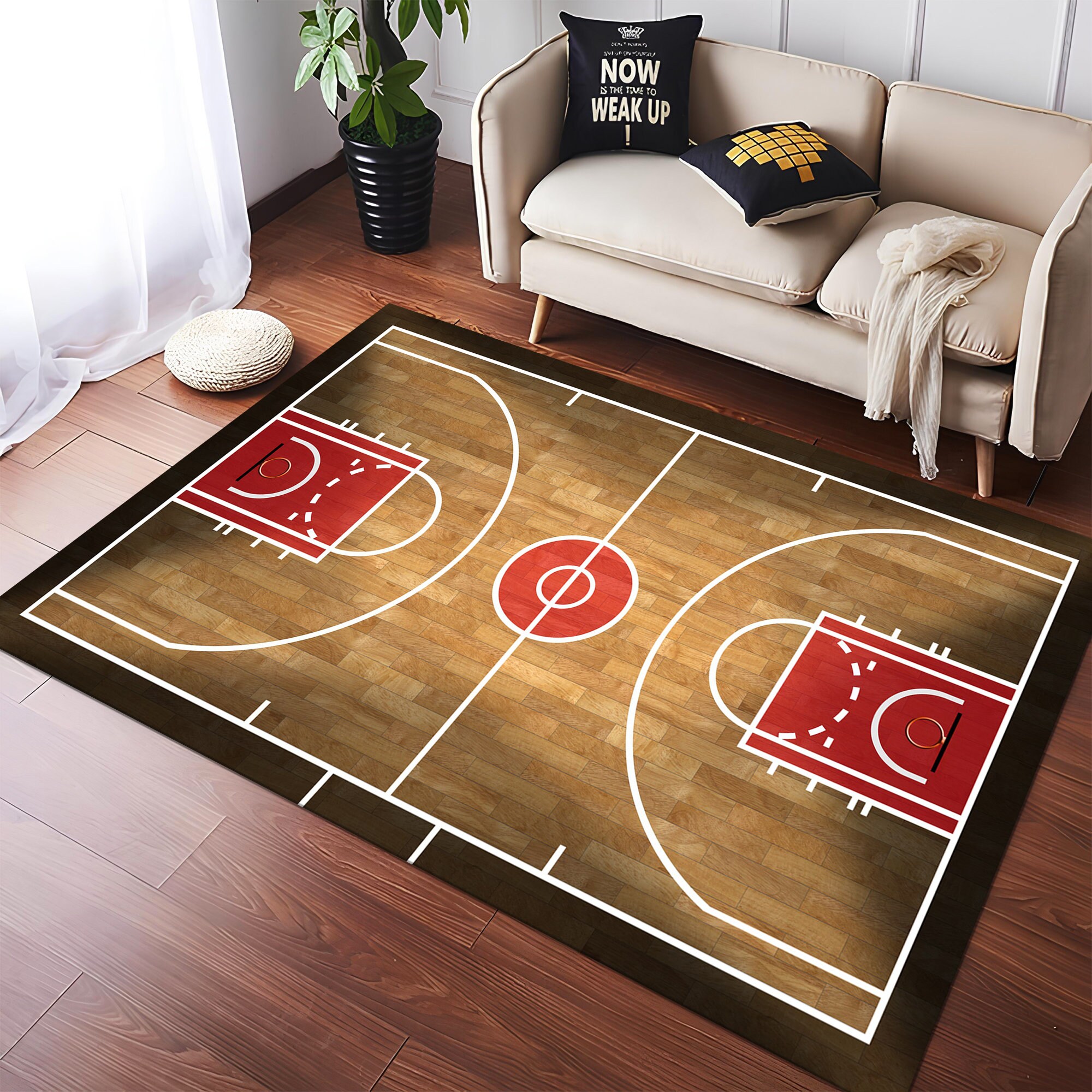 Basketball Rug,court Rug,boys Room Rug,sport Rug,kids Room Rug,custom ...