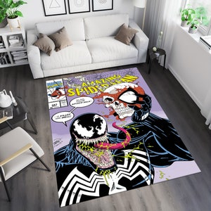 Venom Rug,Spiderman Rug,Themed Rug,Fantastic Rug,Area Rug,Kids Rug,Colorful Rug,Sci-Fi Rug,Marvel Rug,Gift For Him,Unique Rug,Bestseller