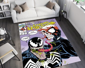 Venom Rug,Spiderman Rug,Themed Rug,Fantastic Rug,Area Rug,Kids Rug,Colorful Rug,Sci-Fi Rug,Marvel Rug,Gift For Him,Unique Rug,Bestseller