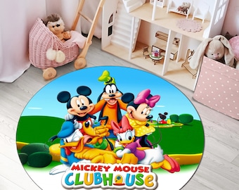 Mickey Mouse Clubhouse Rug: Colorful Kids Nursery Decor