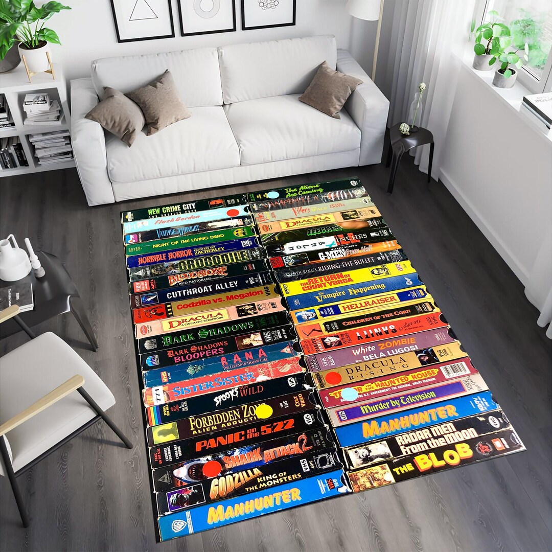 Horror Sticker Rug Horror Movie Cassette Rug: Gothic Home Decor - Etsy