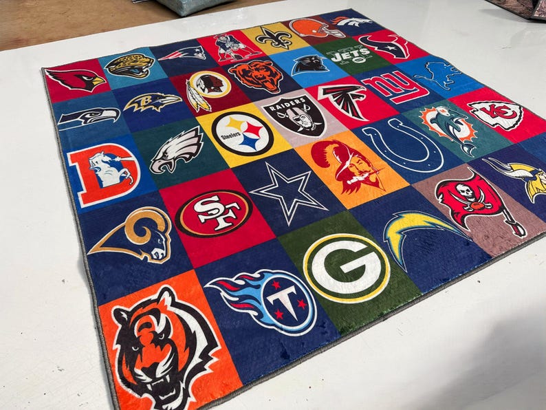 American Football Team Rug,Football Rug,Sport Rug,Boys Room Rug,Custom Rug,Hypebeast Rug,Area Rug,Personalized Rug,Unique Rug,Gift For Him image 2