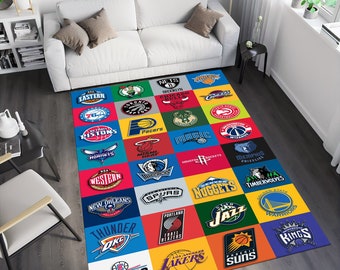 Dywan do koszykówki, dywanik drużyny NBA, dywanik do pokoju chłopców, dywanik sportowy, dywanik do pokoju dziecięcego, dywan niestandardowy, dywan Hypebeast, dywanik, spersonalizowany dywan, unikalny dywan, prezent dla niego