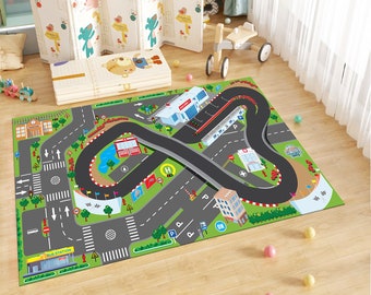 Race Track Rug,Race Map Rug,F1 Rug,Kids Rug,Colorful Rug,Game Rug,Nursery Rug,Play Rug,Area Rug,Kids Room Rug,Nursery Decor,Gift for Kids