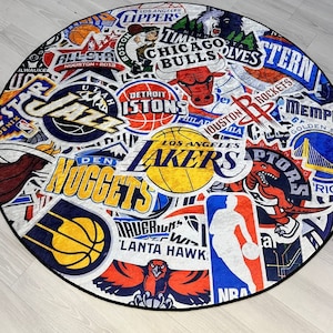 Basketball Rug,Nba Team Rug,Boys Room Rug,Sport Rug,Round Rug,Custom Rug,Hypebeast Rug,Area Rug,Personalized Rug,Unique Rug,Gift For Him image 7