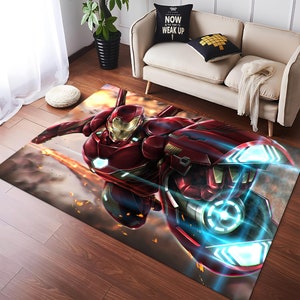 Ironman,Ironman Rug,Marvel Rug,Movie Rug,Fantastic Rug,Movie Decor,Colorful Rug,Hypebeast Rug,Unique Rug,Area Rug,Kids Room Rug,Gift For Him