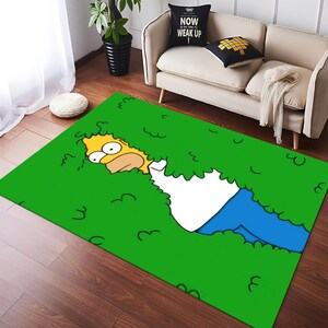 The Simpsons,Simpsons Rug,Green Rug,Unique Rug Rug,Fantastic Rug,Legend Rug,Anime Decor,Colorful Rug,Custom Rug,Anime Rug,Area Rug,Gifts