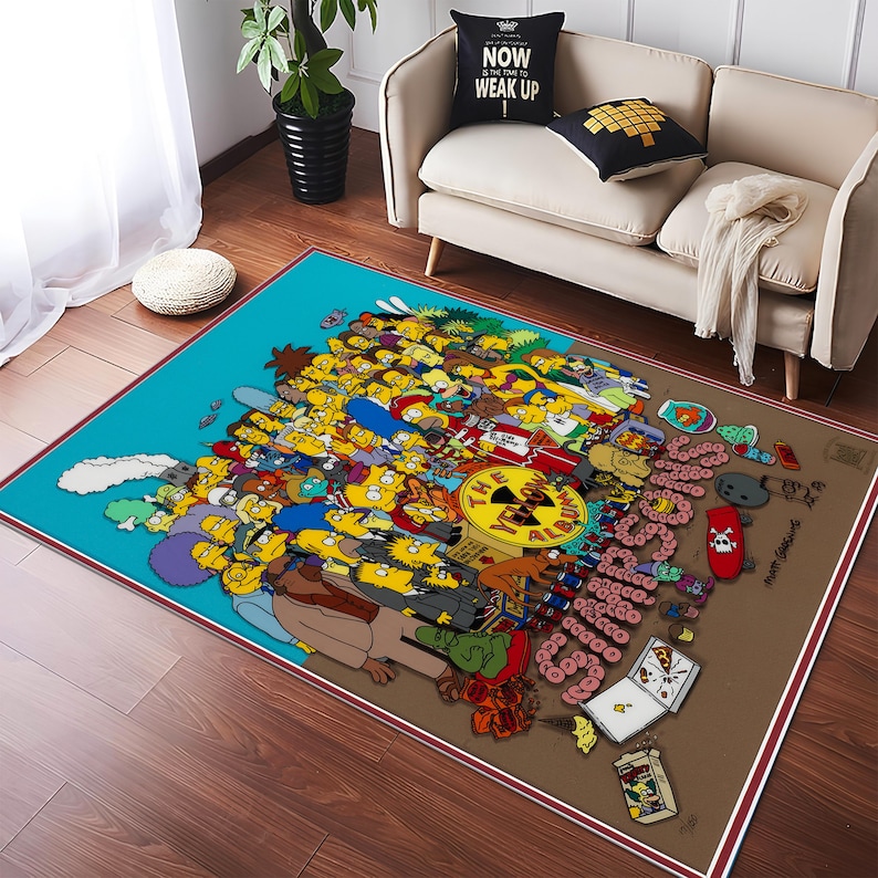 Pokemon Simpsons Rug Simpsons Characters Rug,simpsons Rug,colorful Rug,unique Rug,fantastic ...