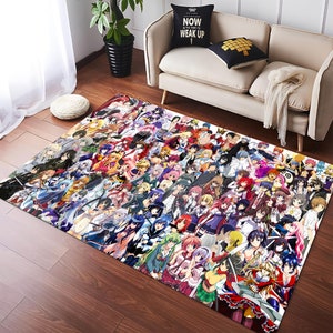 Mixed Anime Rug,Anime Rug,Kawaii Rug,Manga Rug,Unique Rug,Fantastic Rug,Awesome Rug,Anime Decor,Colorful Rug,Custom RugArea Rug,Gift For Him