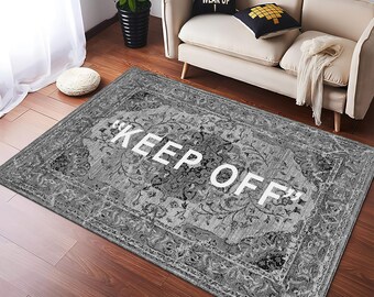 Keep Off, Keep Off Rug, Gray Rug, Pattern Rug, Modern Rug, Home Decor, Area Rug, Aesthetic Rug, Rugs for Living Room, Housewarming Gift