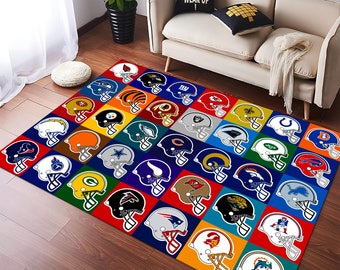 American Football Rug, Football Rug, American Football Teams Rug,Colorful Rug,Sport Rug,Boys Room Rug,Custom Rug,Personalized Gifts,Area Rug