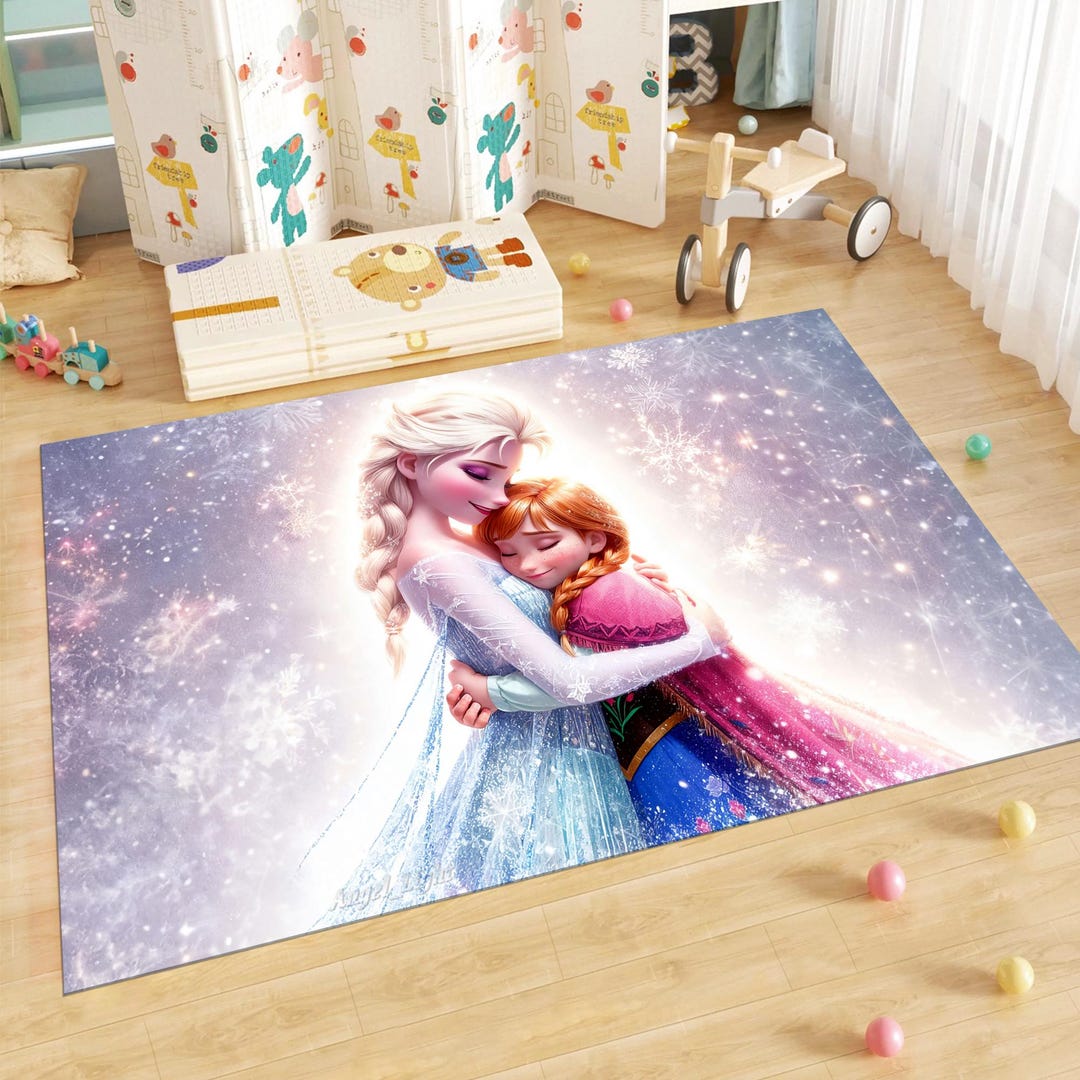 Elsa Round Rug Frozen Rug, Elsa Rug, Anna Rug, Kids Rug,personalized Rug,custom Rug ...