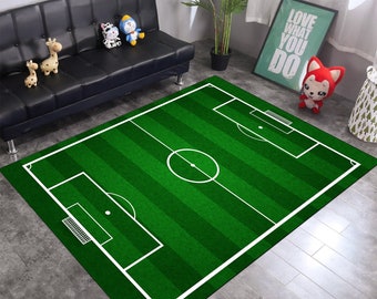 Tapete para quadra de futebol: campo de futebol, decoração para sala de esportes
