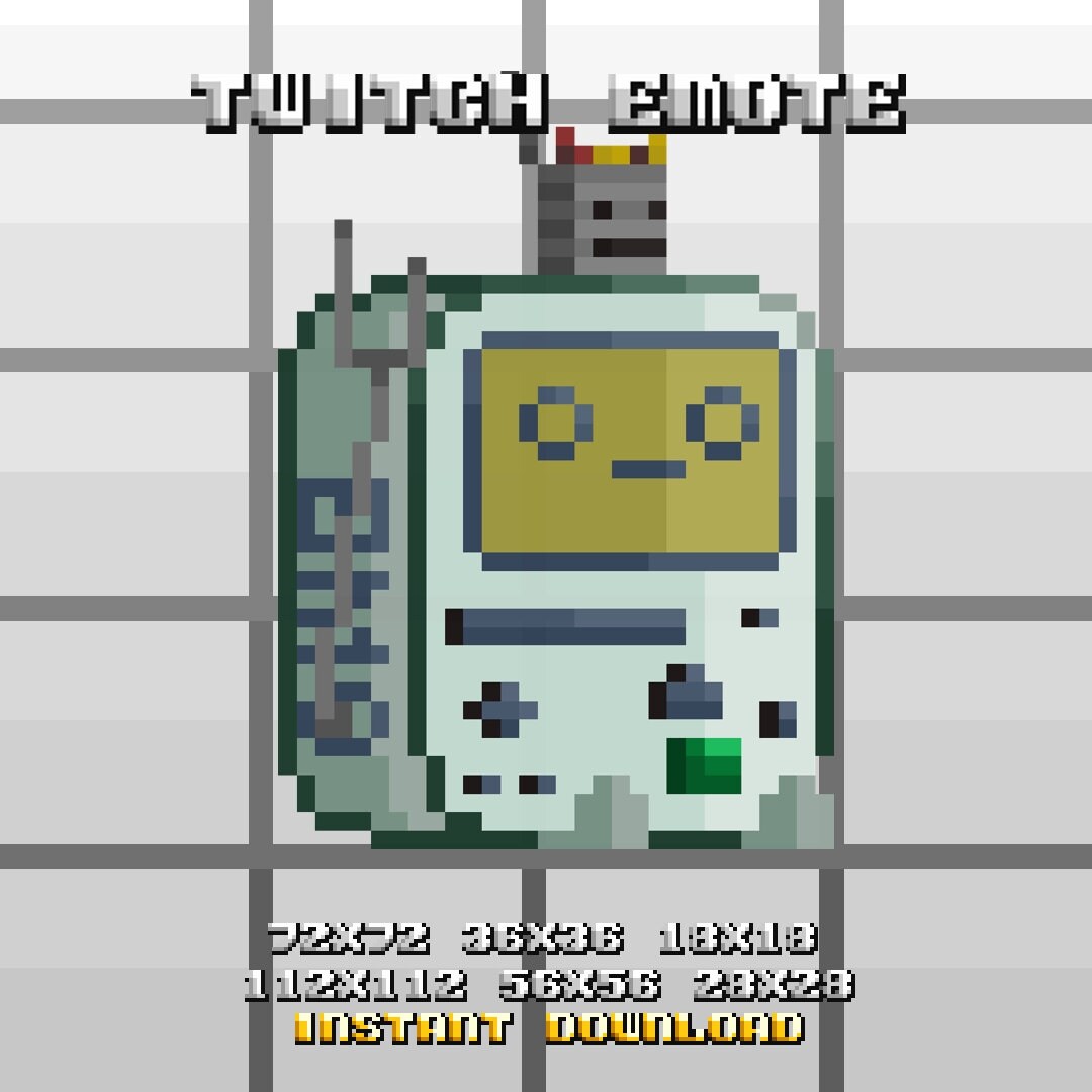 Adventure Time Neptr BMO Twitch Pixel Emote Channel Points INSTANT ...