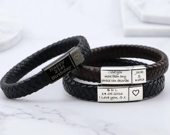 Personalize Daddy Bracelet, Family Bracelet, Custom Gift For Dad, Fathers Day Gift, Kids Name Bracelet, Husband Gift, Engraved Dad Gift