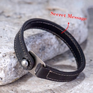Gift for Boyfriend ,Custom Cuff Bracelet, Handmade Adjustable Leather Cuff,Leather Jewelry, Full Grain Leather Men Bracelet,Anniversary Gift