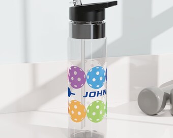Cadeau personnalisé de bouteille d'eau d'accessoires de Pickleball, bouteille de sport 20oz durable sans BPA, cadeau d'anniversaire personnalisé Pickleball pour hommes ou femmes