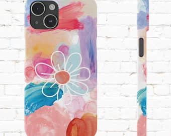 Aquarelle Daisy Print Slim Phone Case iPhone 15 14 Plus Pro Max 13 12 11 Pro Max Mini XR XS X 7 8 Plus Slim