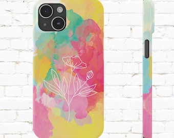 Aquarelle Floral Coquelicots Imprimer Slim Phone Case iPhone 15 14 Plus Pro Max 13 12 11 Pro Max Mini XR XS X 7 8 Plus Slim