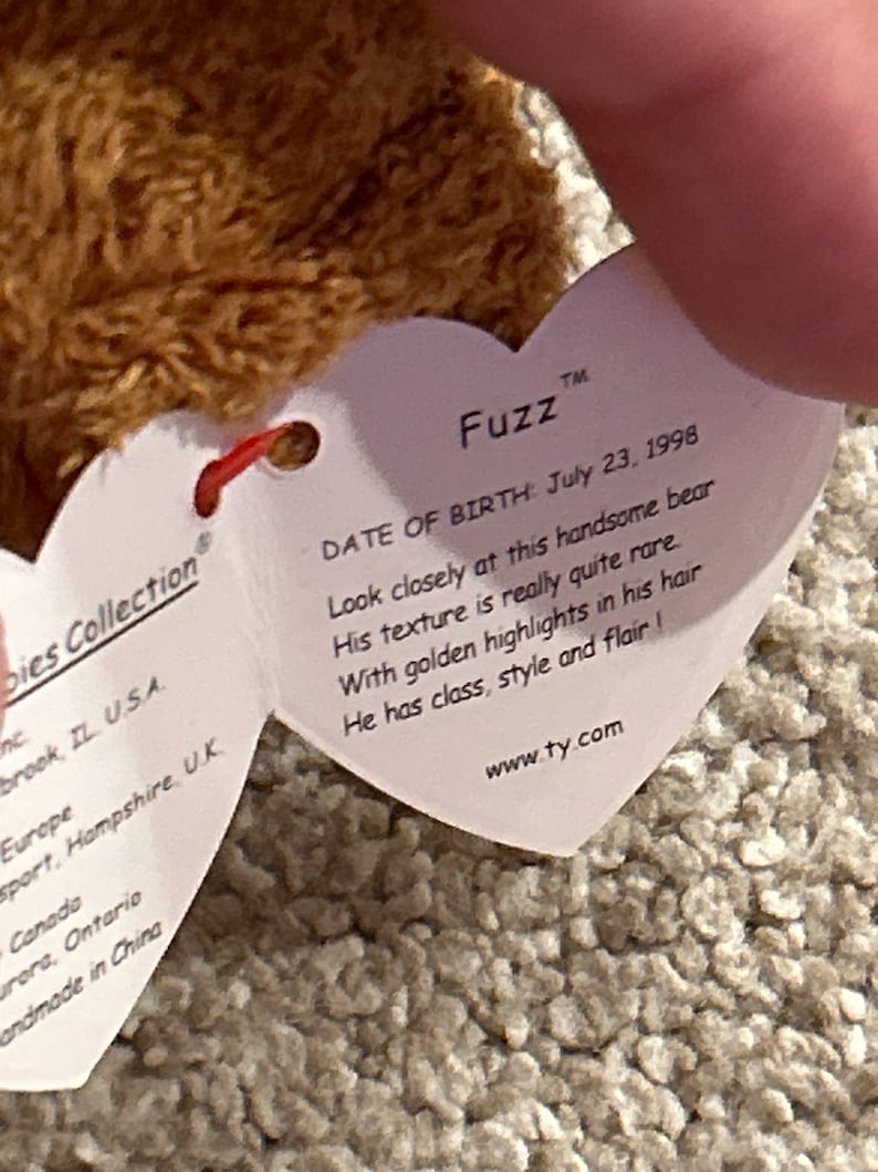 Fuzz Beanie Baby ERROR 1998 - Etsy