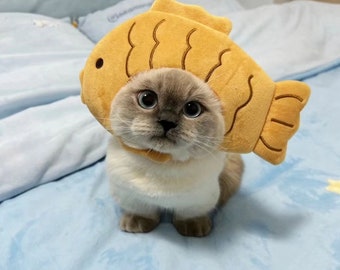 Haustier Katze Kostüm Taiyaki Fisch Geformte Brot Hut Cosplay Niedlich