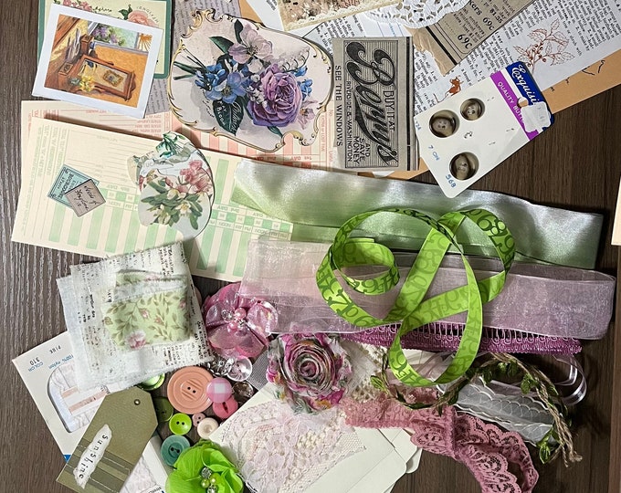 In the Garden Junk Journal Ephemera Kit - Etsy