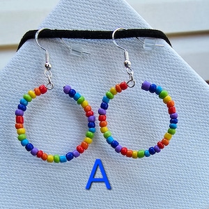 Rainbow Hoop Earrings