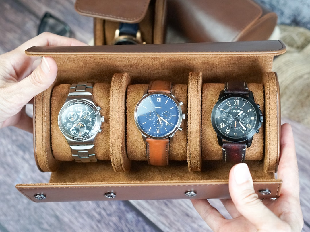 Customized Leather Watch Case, Watch Case,personalized Travel Watch Box