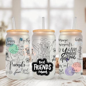 Best friends png, 16oz glass can wrap, best friends tumbler, best friends gifts, best friends tumbler wrap, best friend birthday, bff gift