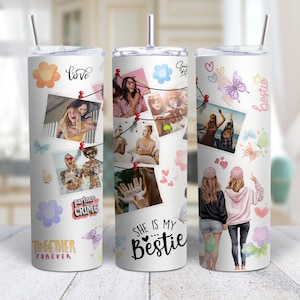 Bestie tumbler wrap, 20 oz skinny tumbler, best friends gifts, best friend birthday, bff gift, bestie tumbler wrap, friends cup wrap,