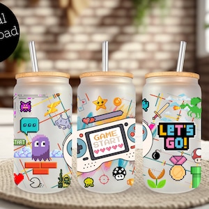 Le verre Game Star 16 oz peut emballer un png, un cadeau pour joueur, un gobelet pour joueur, des impressions de joueur, un joueur amusant, un png pour joueur, un cadeau pour un papa joueur, un cadeau pour lui