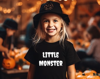 Camisas de Halloween a juego de Little Monster para la familia