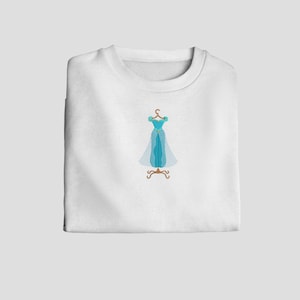 Sweat-shirt brodé avec robe princesse jasmin | Ras du cou brodé | Sweat-shirt | Cadeau pour femme | Sweat à capuche brodé