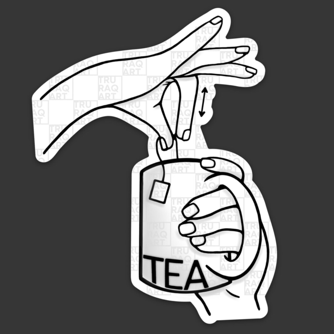 ASL TEA Sticker Etsy