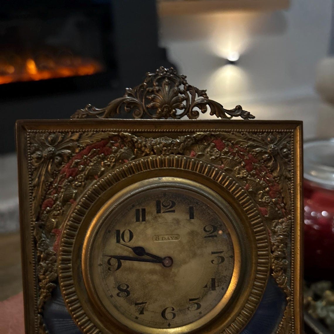 ANTIQUE ORNATE STRUT Clock With Guilloche Enamel Dial Surround Parts - Etsy