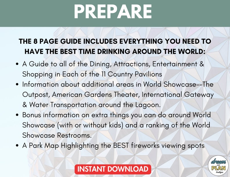 Ultimate Drink Around the World Guide, Epcot Country Checklist, BINGO ...