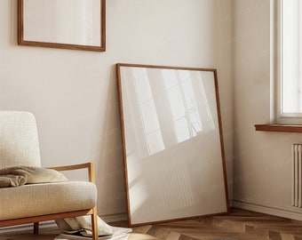 Customizable Thin Frame Mockup | Wall Art Display (PSD, JPEG)