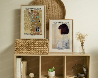 2 Vertical Frame Mockup  ratio Din A3 in Home Interior: Wood Frame for Print & Poster Mockup for Digital Wall Art , photography frame mockup