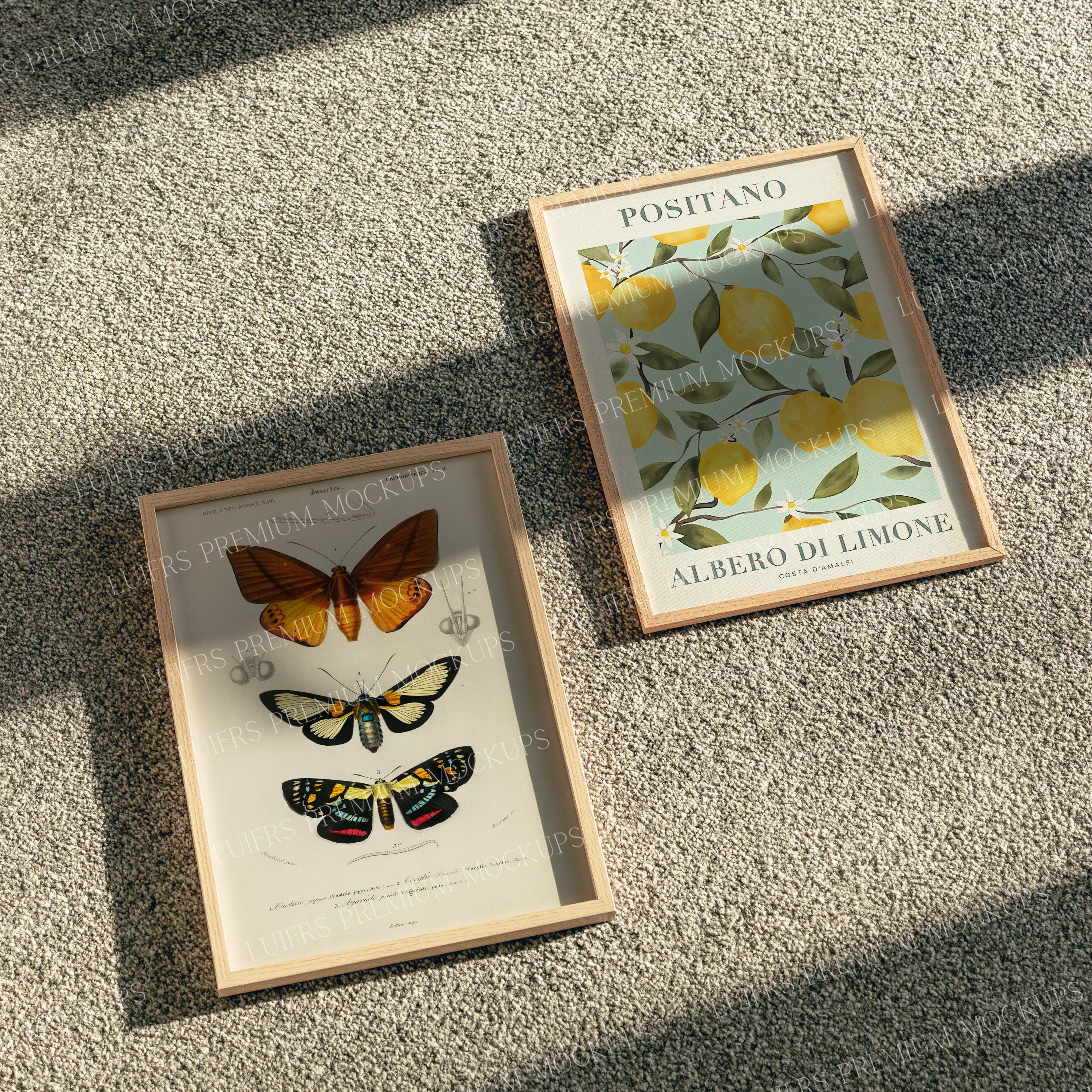 Oak Frame Mockup: Digital Wall Art Display (PSD & JPEG)