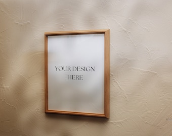 Minimalist Wood Frame Mockup | 5x7 Scandinavian Style (Digital Download)