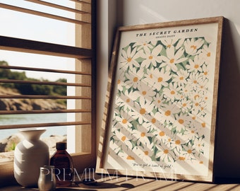 Vintage Living Room Wood Frame Mockup | Art Print, Poster (PSD, JPG)