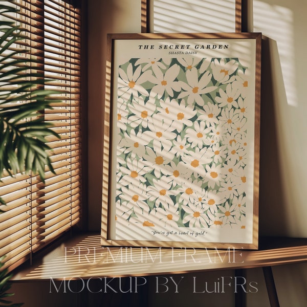 Wood Frame Mockup  A3 | Vintage Mockup | Rustic Frame | Frame on the Window | Realistic Printable Art Display | Instant Download.