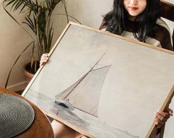 Horizontal Frame Mockup: Digital Print PSD (A1 Ratio)